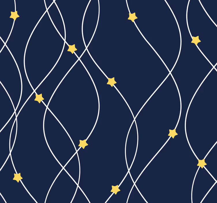 Cortina roller para bebé fondo azul estrellas amarillas - TenVinilo