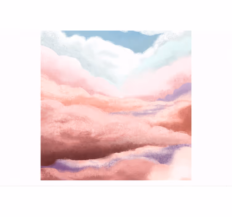 Cortina roller rosa 180 cm nubes melocotón - TenVinilo