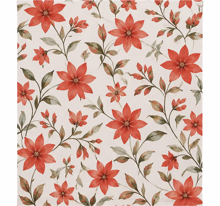 Cortina roller roja con estampado de estrella - TenVinilo
