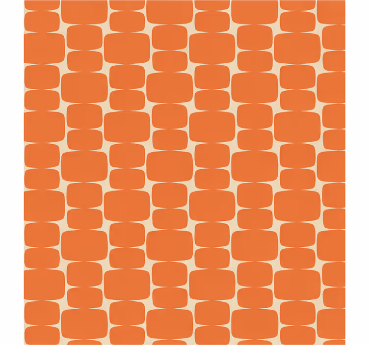 Cortina roller naranja patrón de rectángulos en llamas - TenVinilo