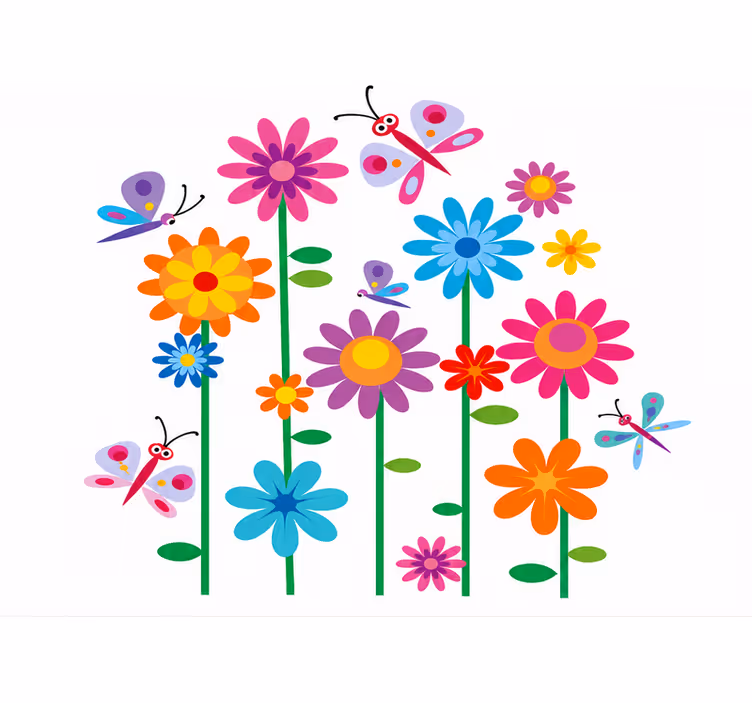 Cortina roller infantil flores alegres - TenVinilo