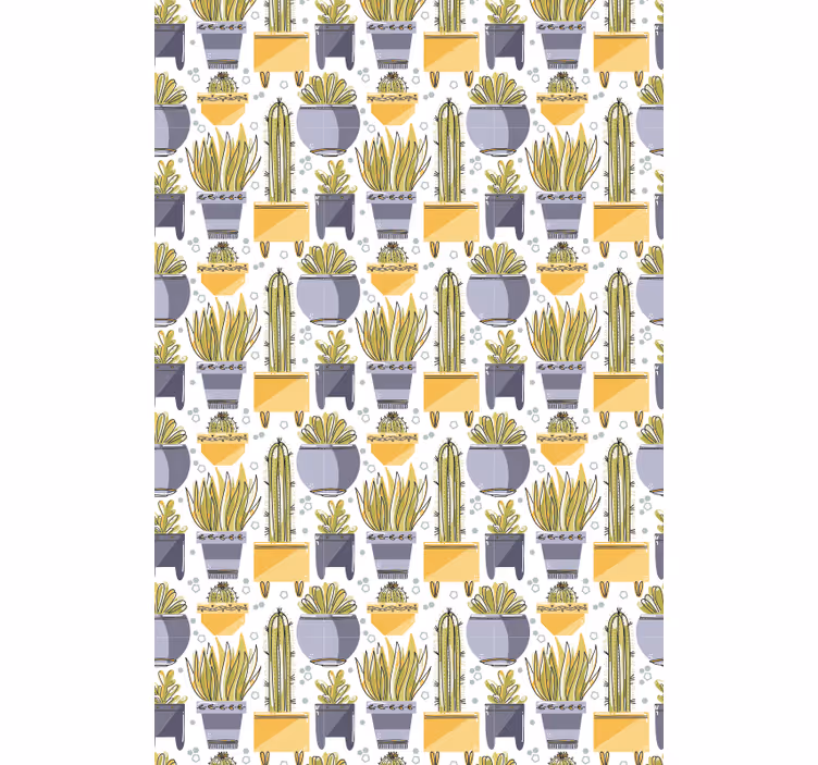 Cortina roller cactus patrones de plantas en macetas - TenVinilo