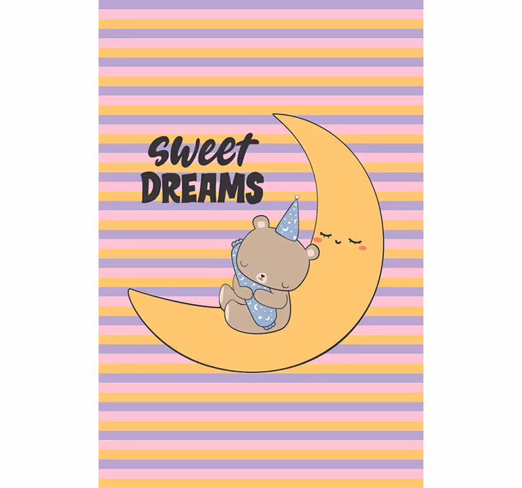 Estor infantil oso bebé durmiendo en nube - TenVinilo