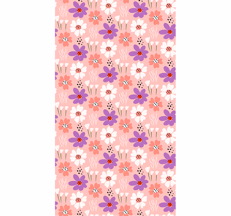 Cortina roller floral delicias con estampados de flores - TenVinilo