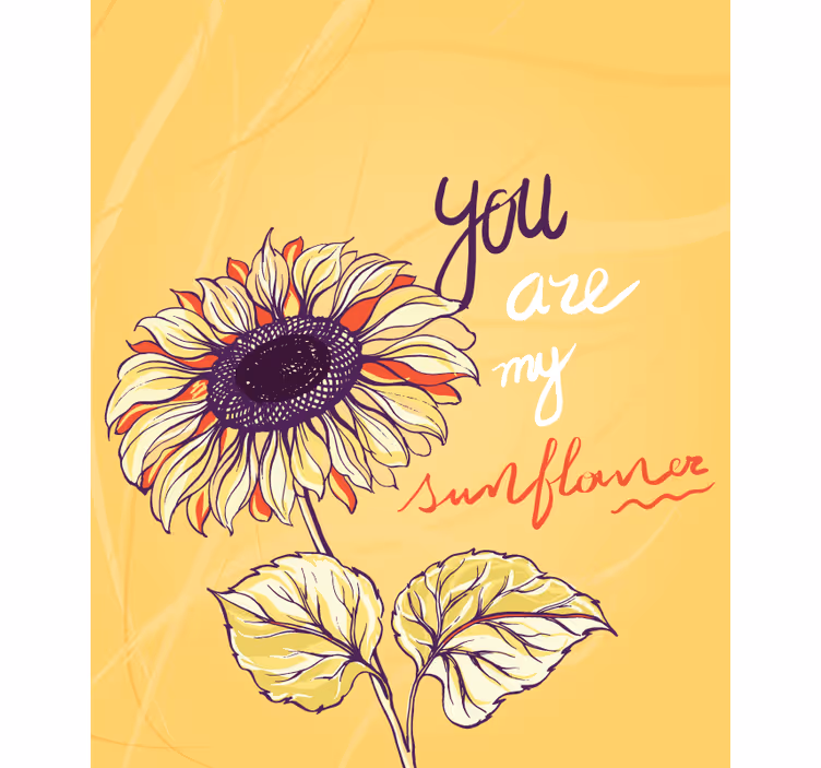 Cortina roller flores eres mi girasol - TenVinilo