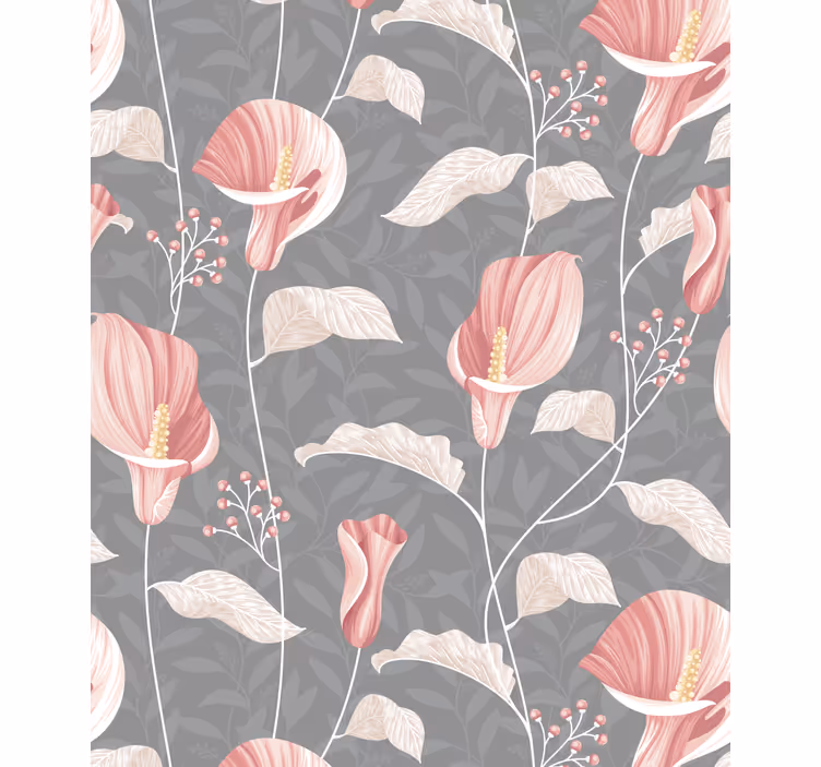 Cortina roller flores elegante arreglo floral - TenVinilo