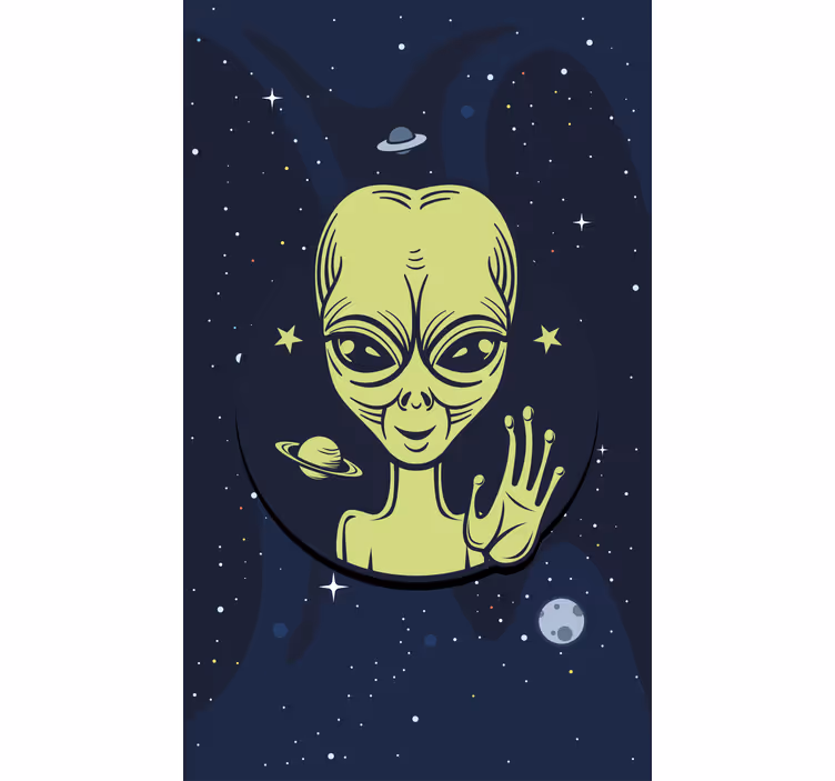 Cortina roller geek extraterrestre en el espacio - TenVinilo