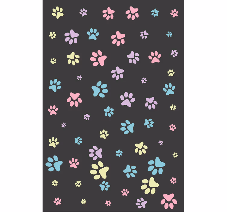 Estor animales Increíbles patas de perro de colores - TenVinilo