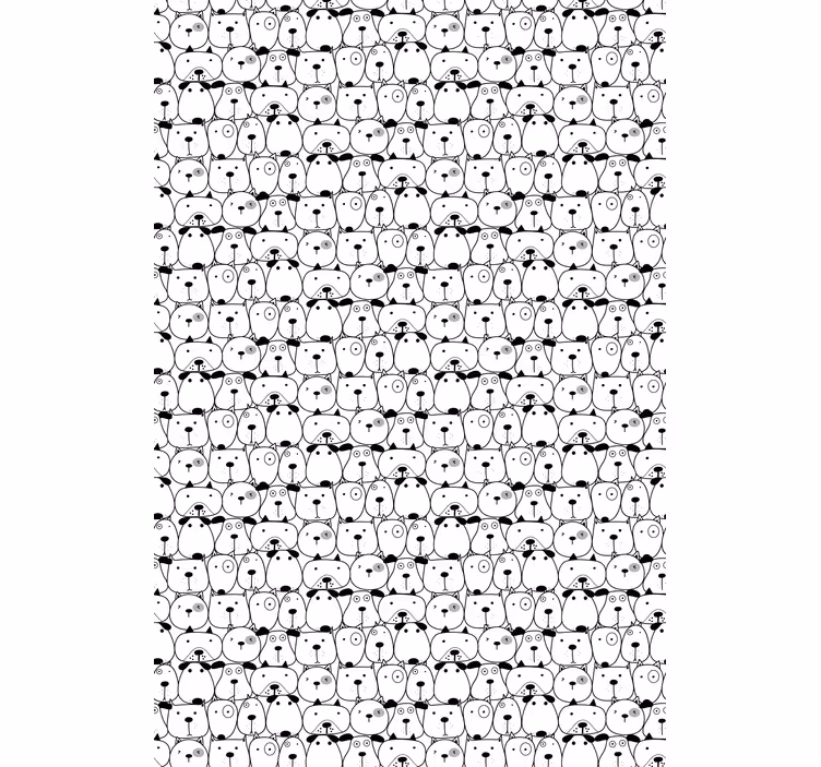 Cortina roller animales gatos y perros en blanco y negro - TenVinilo