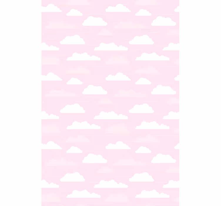 Cortina roller nubes patrón rosa de ensueño - TenVinilo