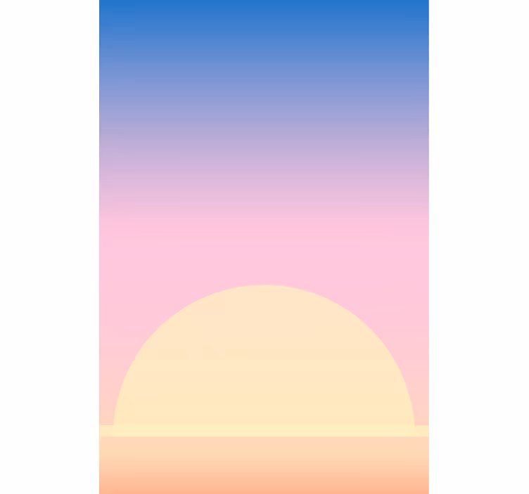 Cortina roller dibujos diseño de horizonte de puesta de sol - TenVinilo