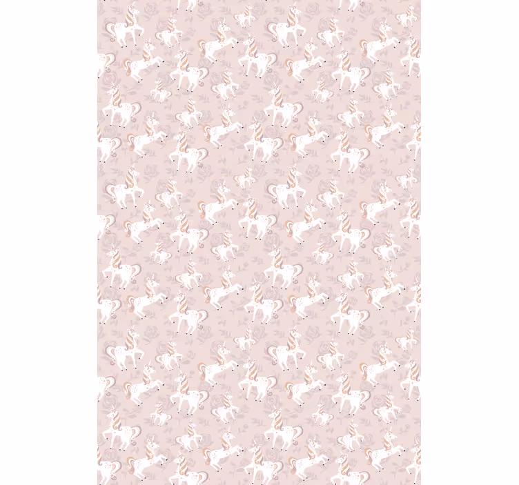 Cortina roller infantil fantasía de unicornio beige - TenVinilo