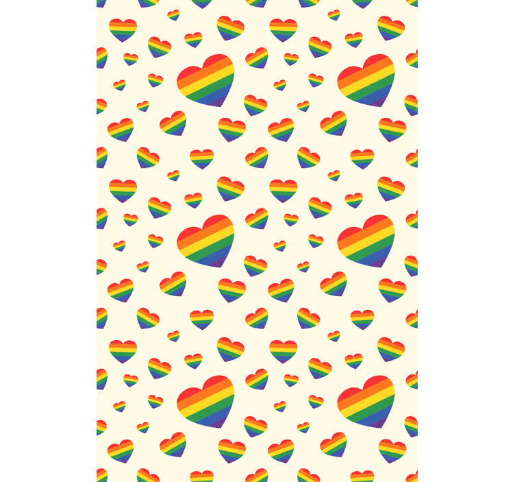 Estor habitación matrimonio Bandera del orgullo gay en forma de c - TenVinilo