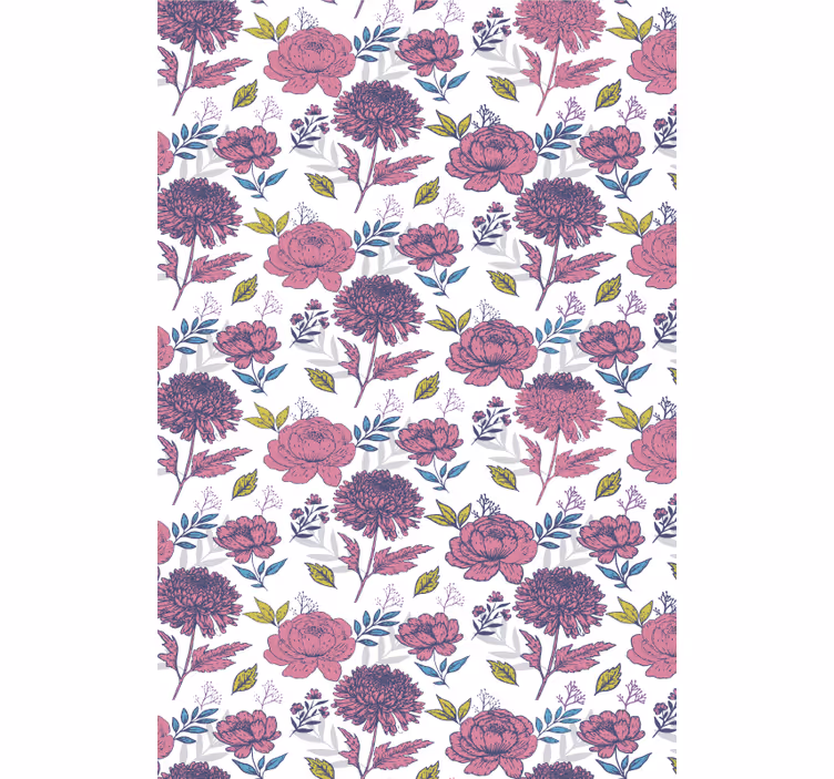 Cortina roller flores tema floral de flor - TenVinilo
