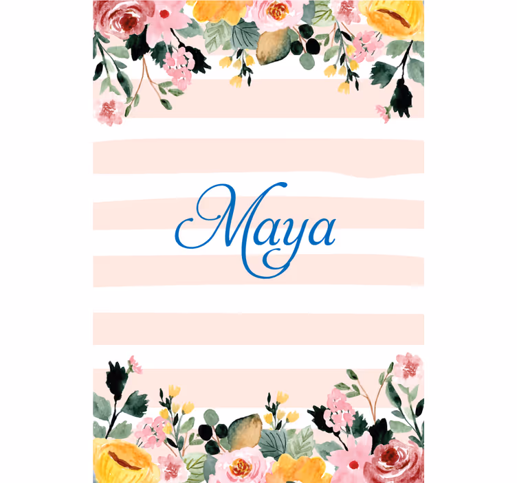 Cortina roller juvenil diseño floral personalizado - TenVinilo