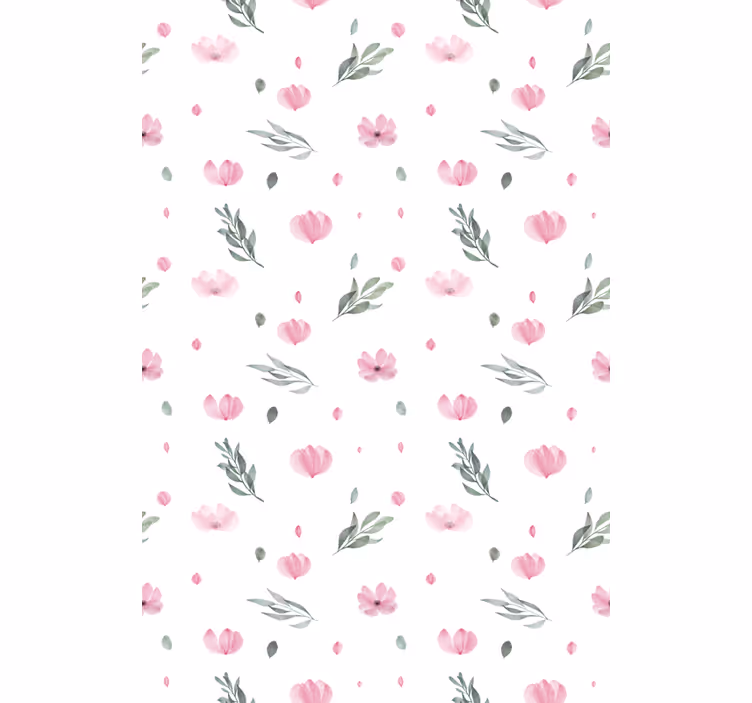 Estor infantil Pequeñas flores rosadas minimalistas - TenVinilo