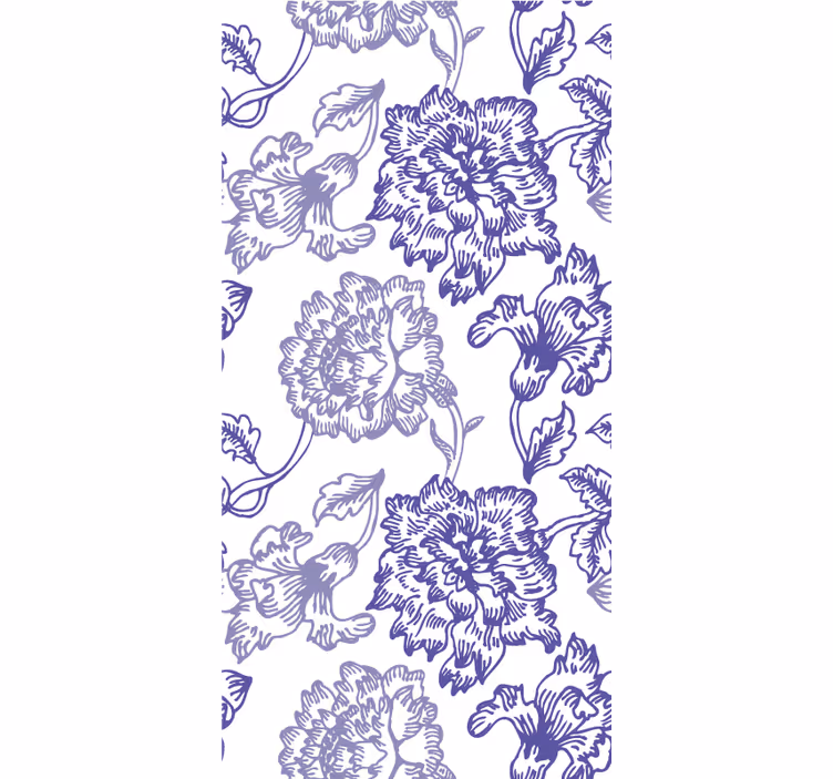 Cortina roller flores elegante tema floral - TenVinilo