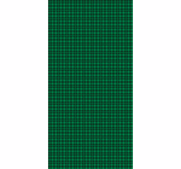 Cortina roller textura cuadros verdes clásicos - TenVinilo