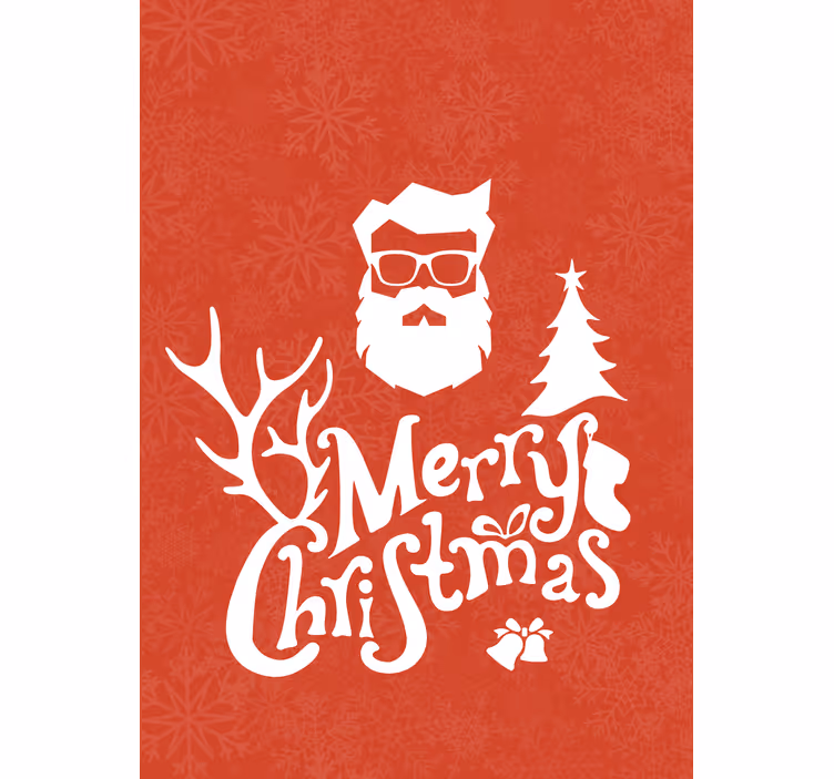 Cortina roller frase saludo de papá noel - TenVinilo