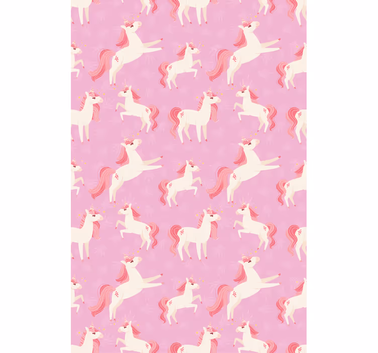 Cortina roller infantil fantasía de unicornio rosa - TenVinilo
