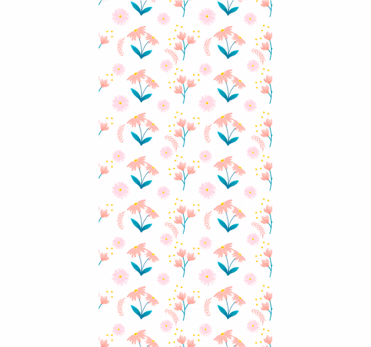 Estor flores Pastel minimalista - TenVinilo