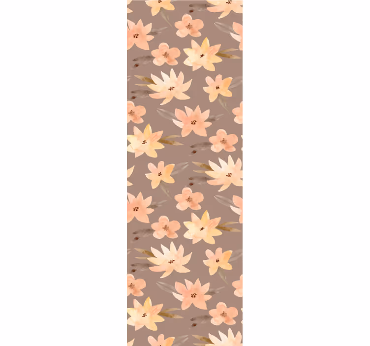 Cortina roller flores patrón floral suave - TenVinilo