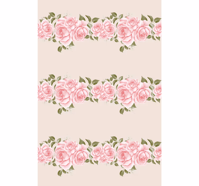 Cortina roller flores hermosas rosas rosadas - TenVinilo