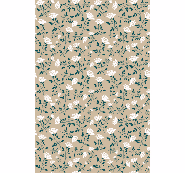 Cortina roller flores suaves motivos botánicos - TenVinilo