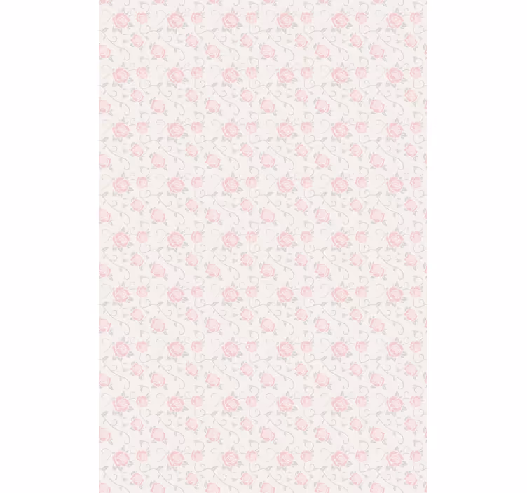 Cortina roller floral delicadas rosas rosadas - TenVinilo