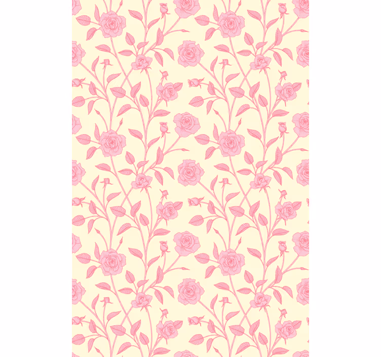 Cortina roller flores rosa rosa floral - TenVinilo