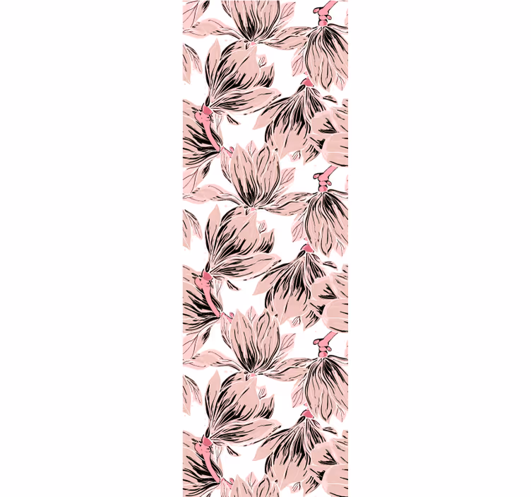 Cortina roller flores arreglo elegante - TenVinilo