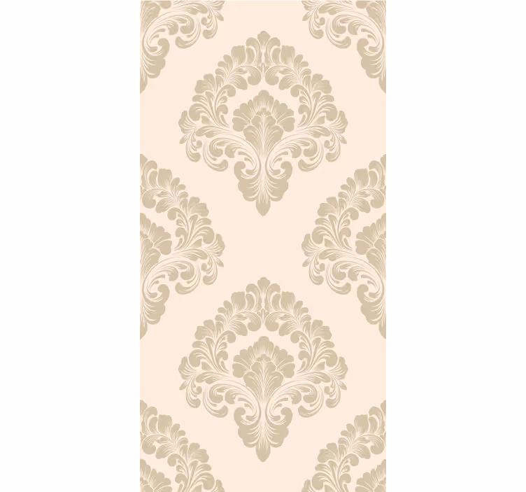 Cortina roller elegante patrón de damasco beige - TenVinilo