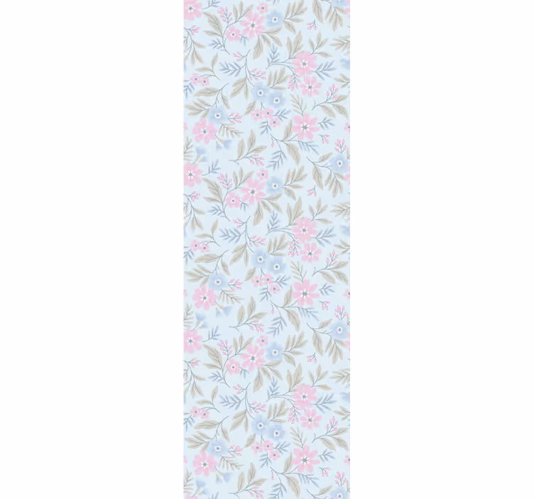 Cortina roller flores sutil motivo botánico - TenVinilo