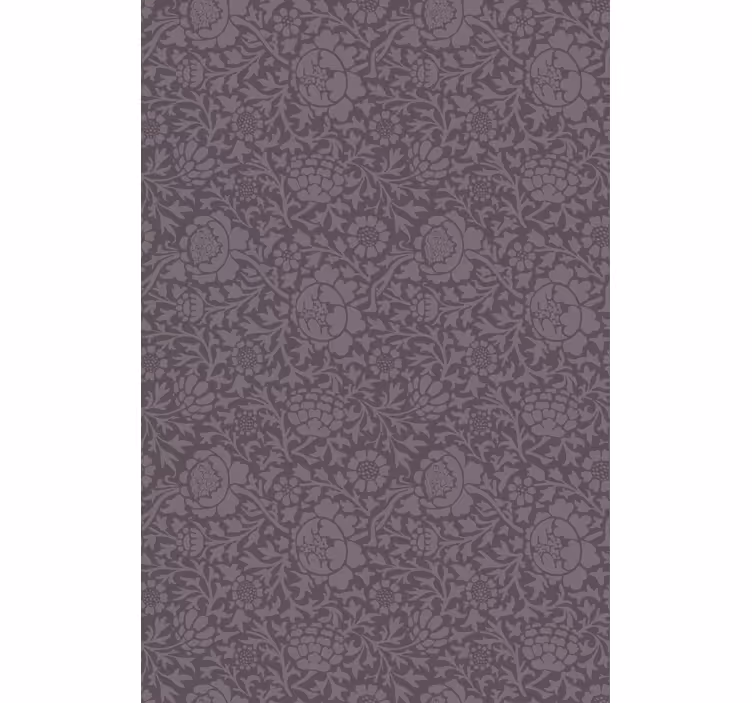 Cortina roller floral elegante patrón gris - TenVinilo
