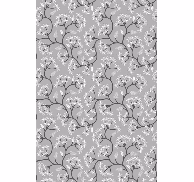Cortina roller flores elegantes ramas florales - TenVinilo