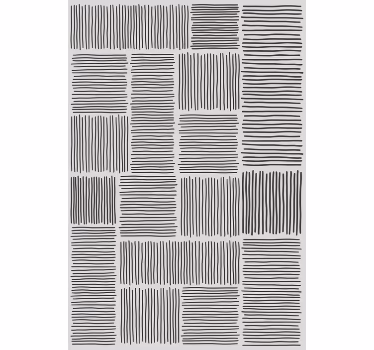 Cortina roller textura patrón de rayas negras y grises - TenVinilo