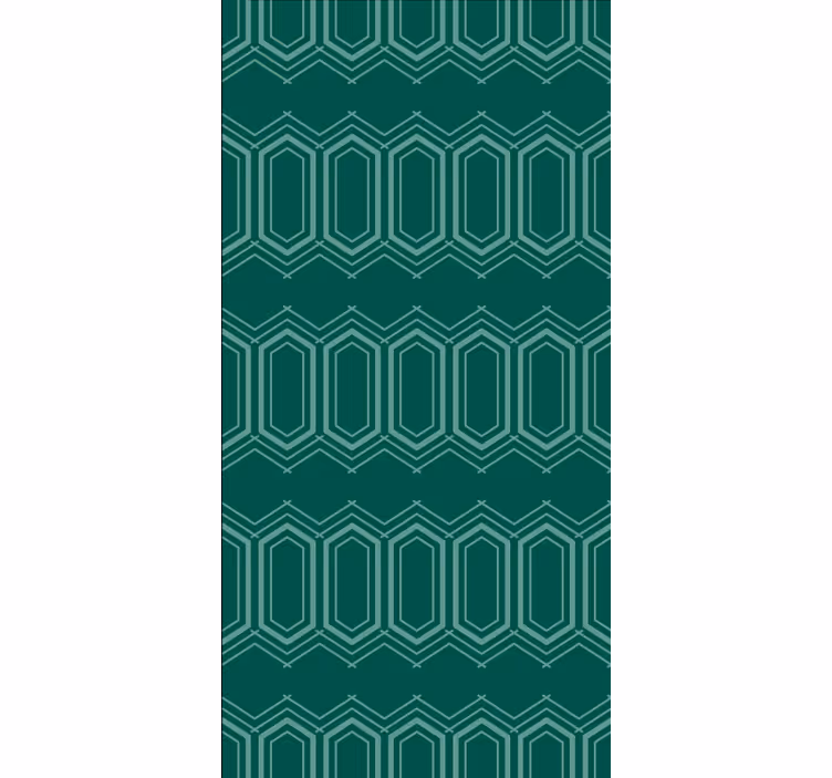 Cortina roller textura patrón geométrico verde - TenVinilo