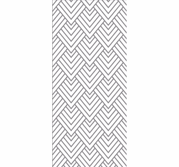 Cortina roller baño diseño de chevron gris - TenVinilo