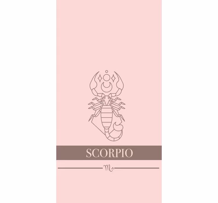 Cortina roller diseño zodiacal signo escorpio rosa - TenVinilo