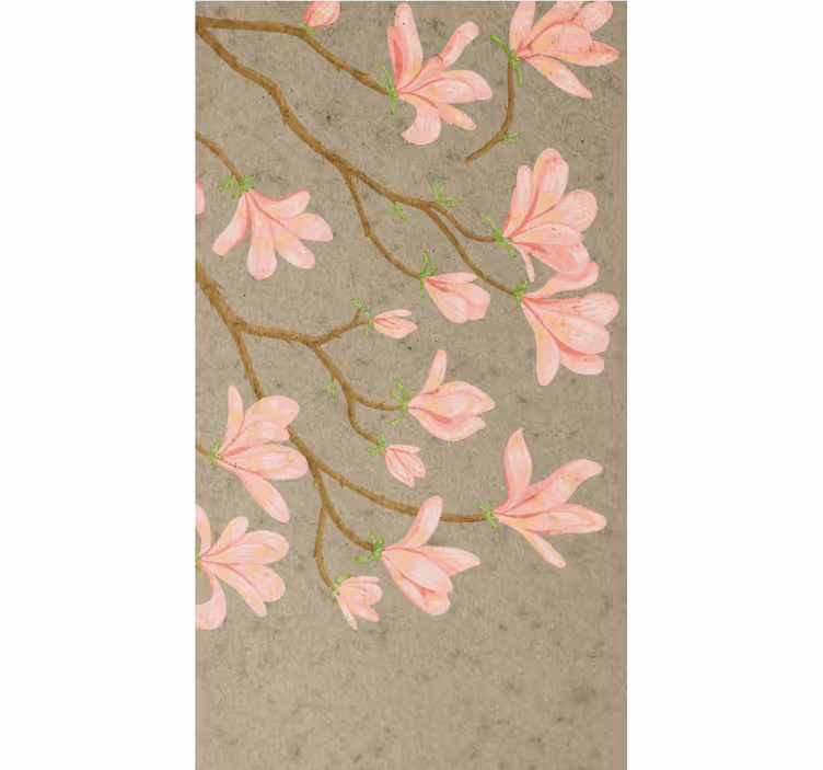 Cortina roller flores suaves flores rosas - TenVinilo