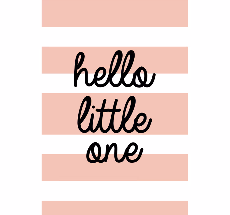 Cortina roller frase hello little one - TenVinilo