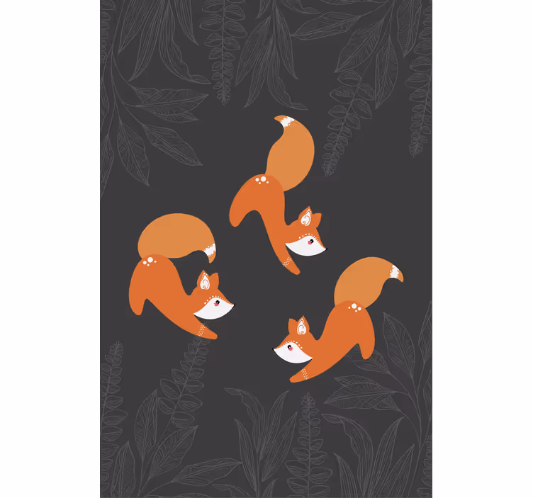 Cortina roller animales patrón de zorro encantador - TenVinilo