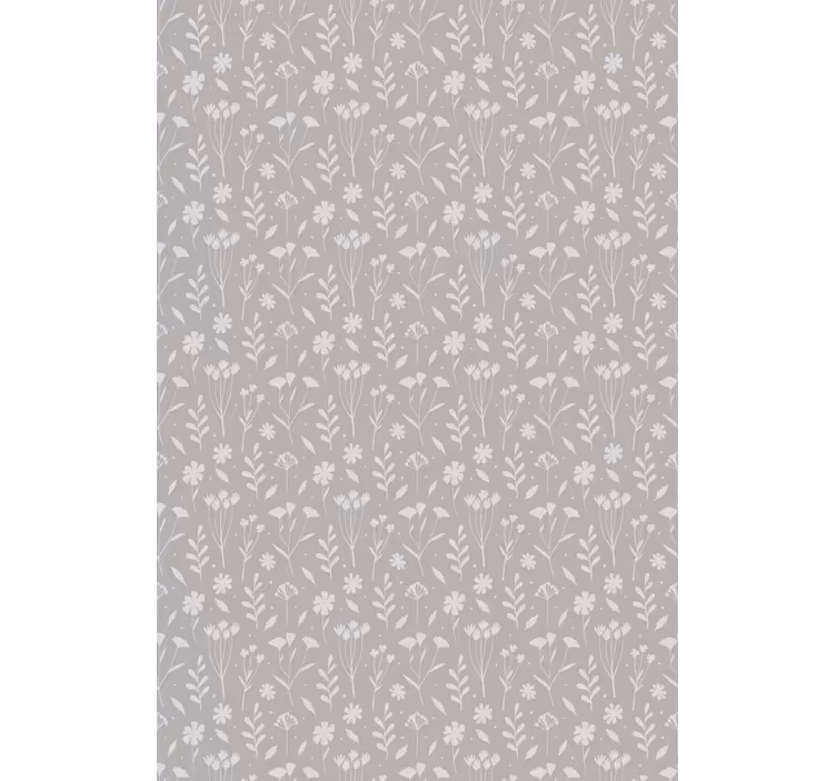 Cortina roller flores suave flor gris - TenVinilo