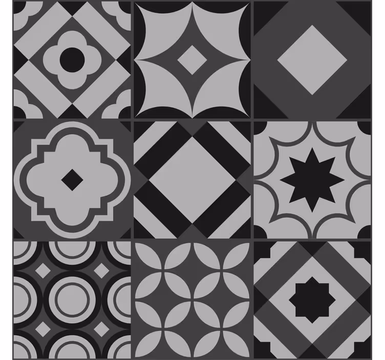 Estor cocina azulejos negros - TenVinilo