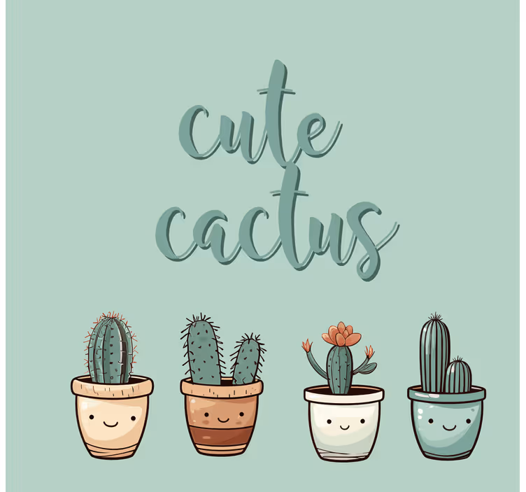 Estor cocina lindo cactus - TenVinilo