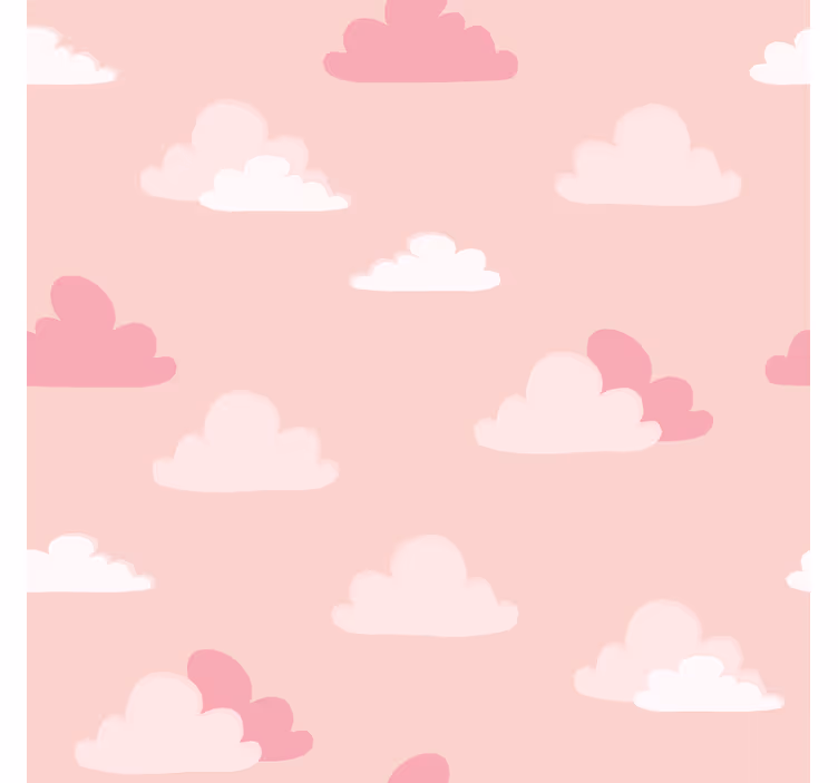 Estor de nubes patrón rosa y blanco - TenVinilo