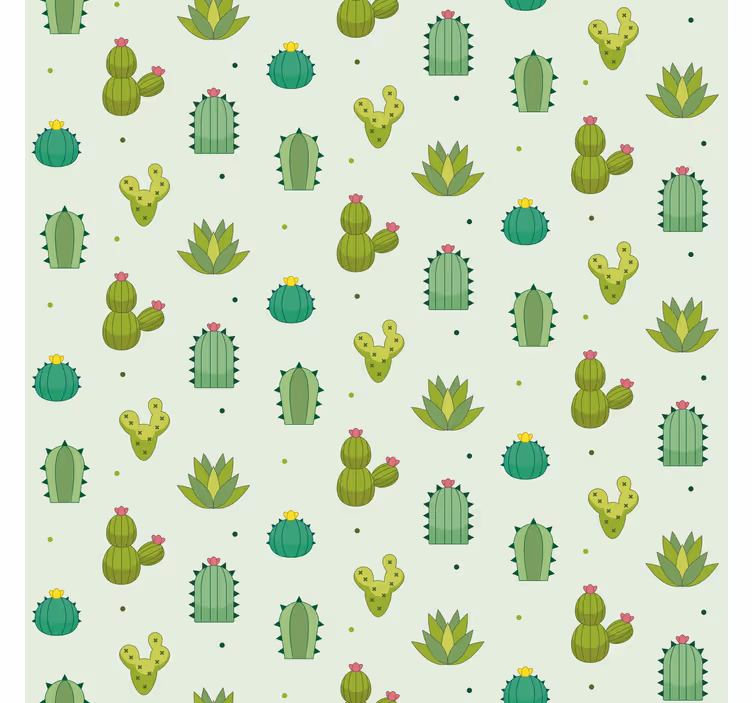 Estor cactus patrón verde - TenVinilo