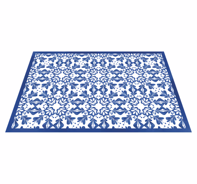 Individual para mesa original hidráulica azul clásica - TenVinilo