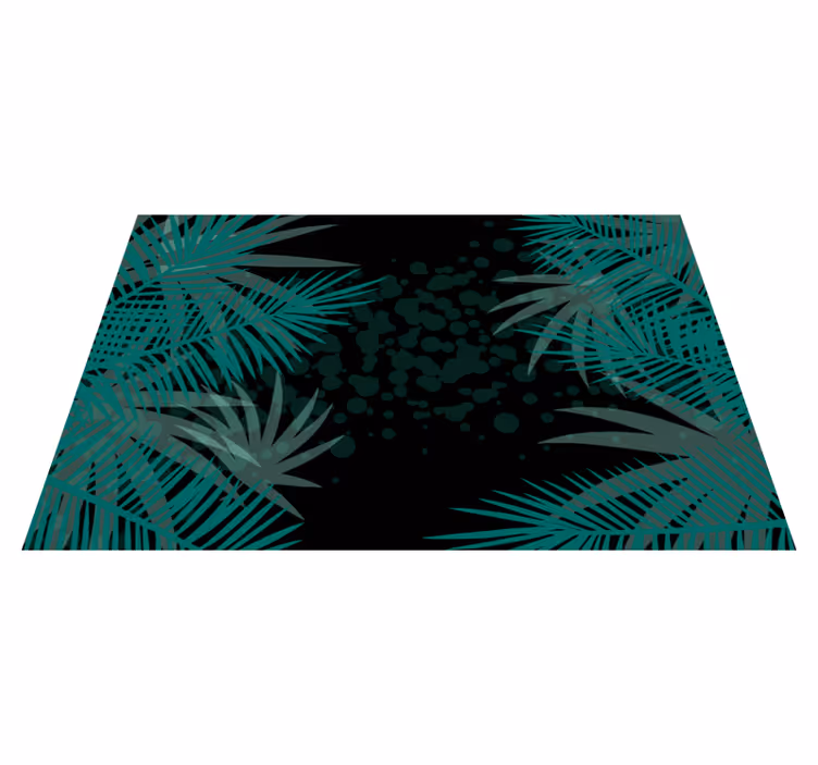 Individual mesa moderno fondo de hoja tropical - TenVinilo