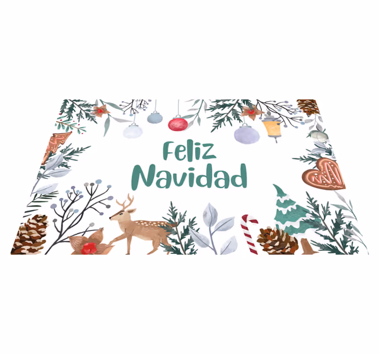 Mantel individual frase con texto navidad  - TenVinilo